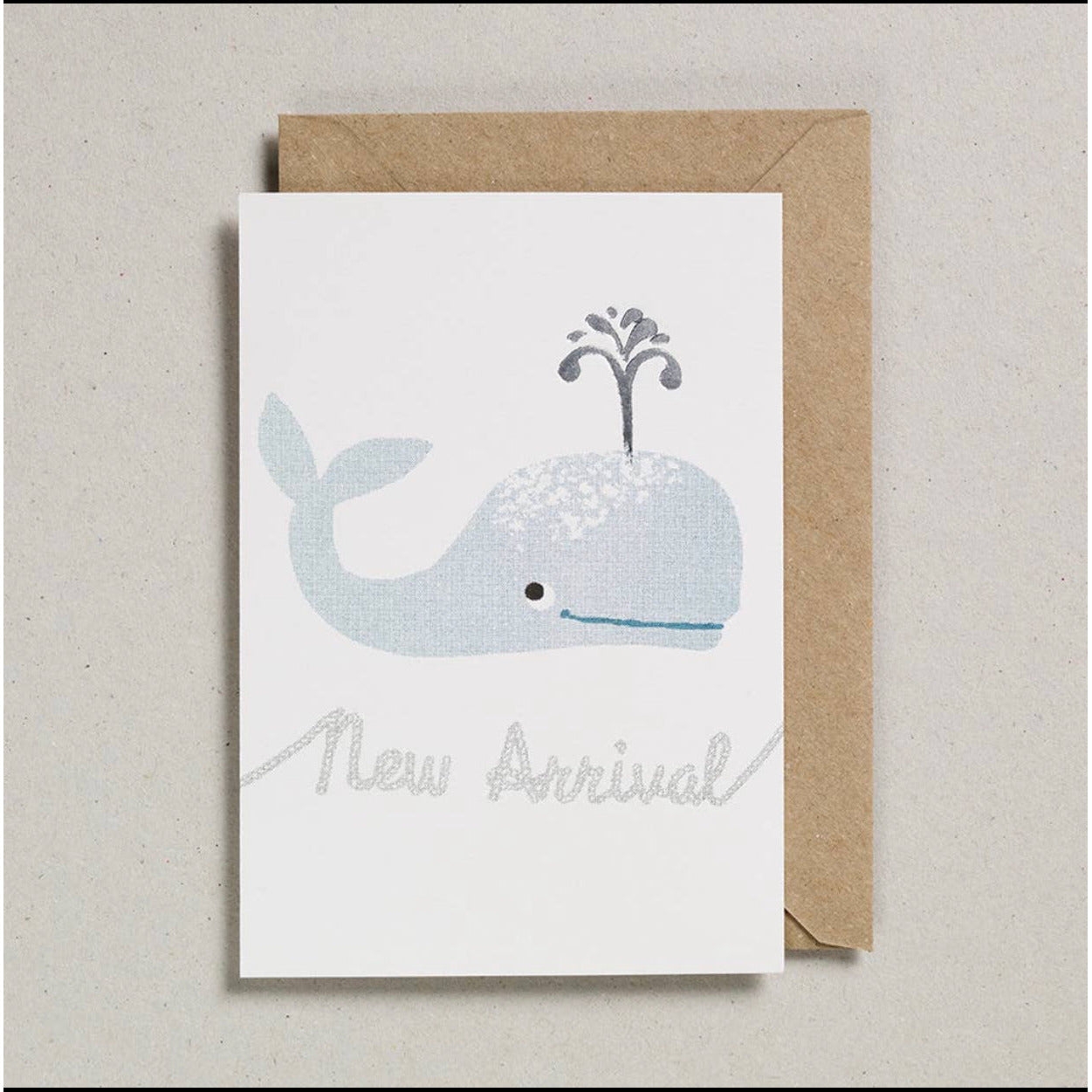 blue whale new baby card
