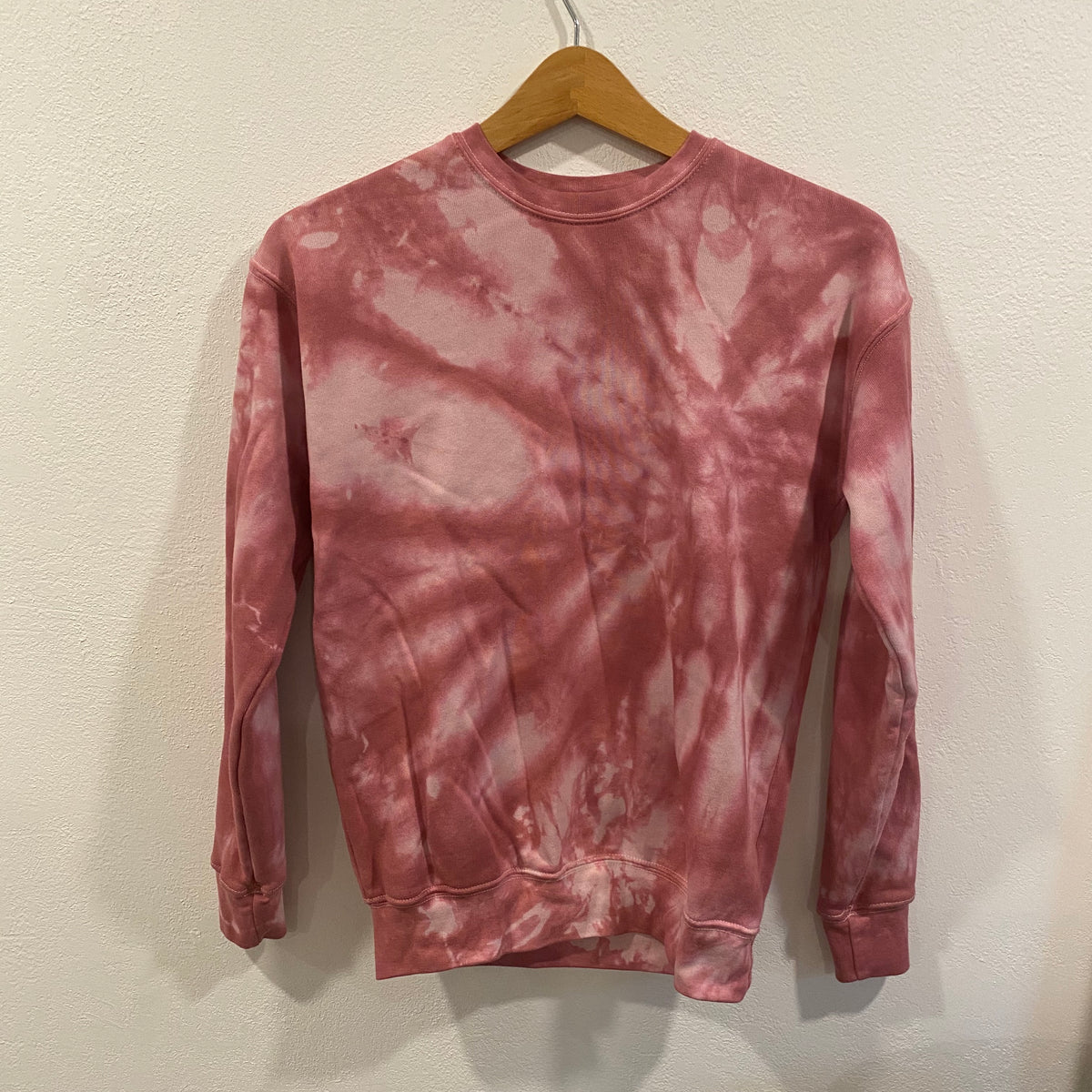 hand embroidered custom tie dye adult sweatshirt