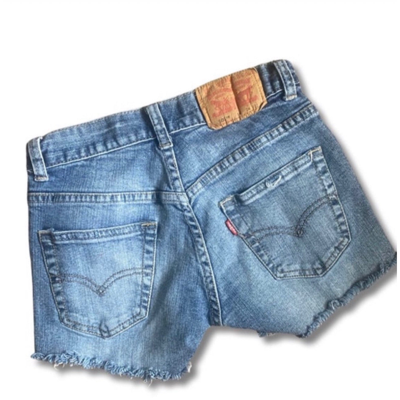 vintage levi's distressed denim cut-offs | size 8