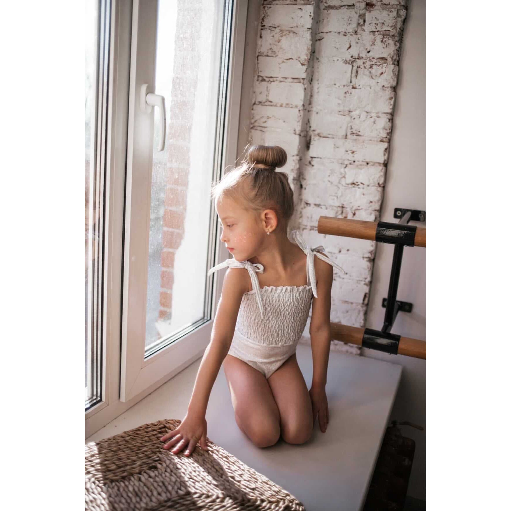 amalia glitter swimsuit in white