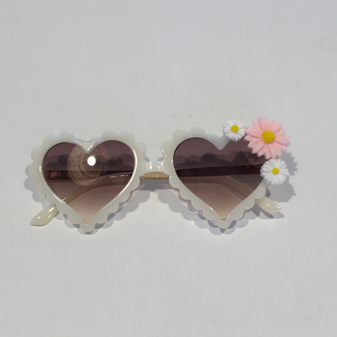 Beaded heart petal sunglasses