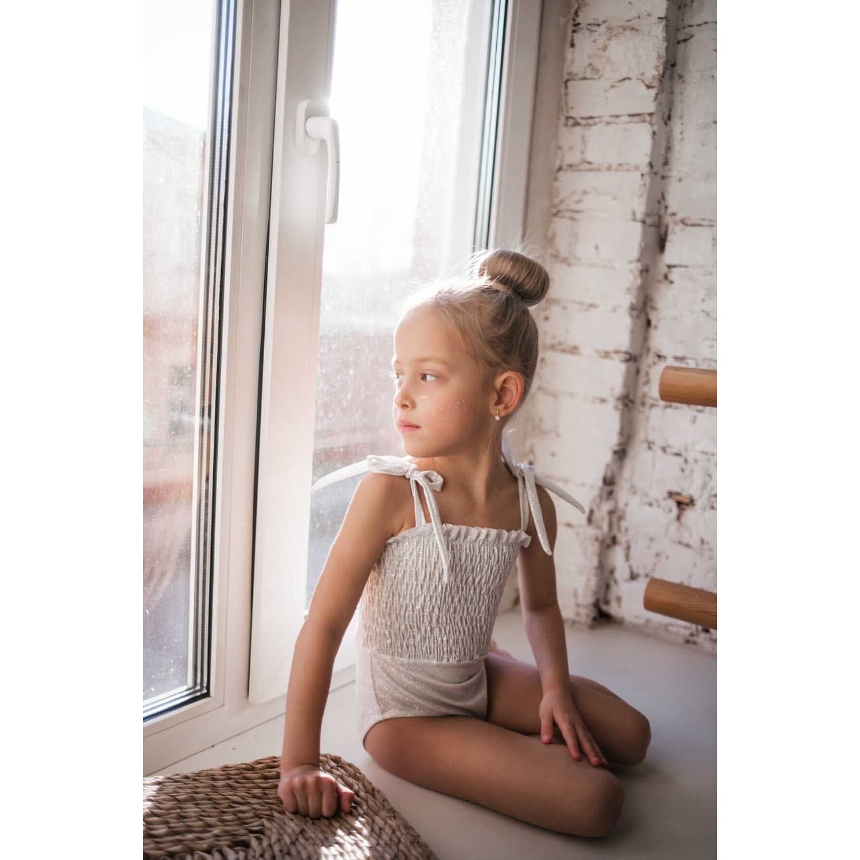 amalia glitter swimsuit in white