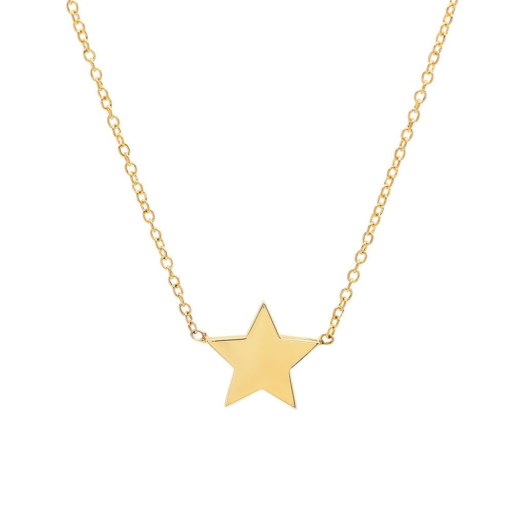 caitlin nicole jewelry single star necklace in 14k gold