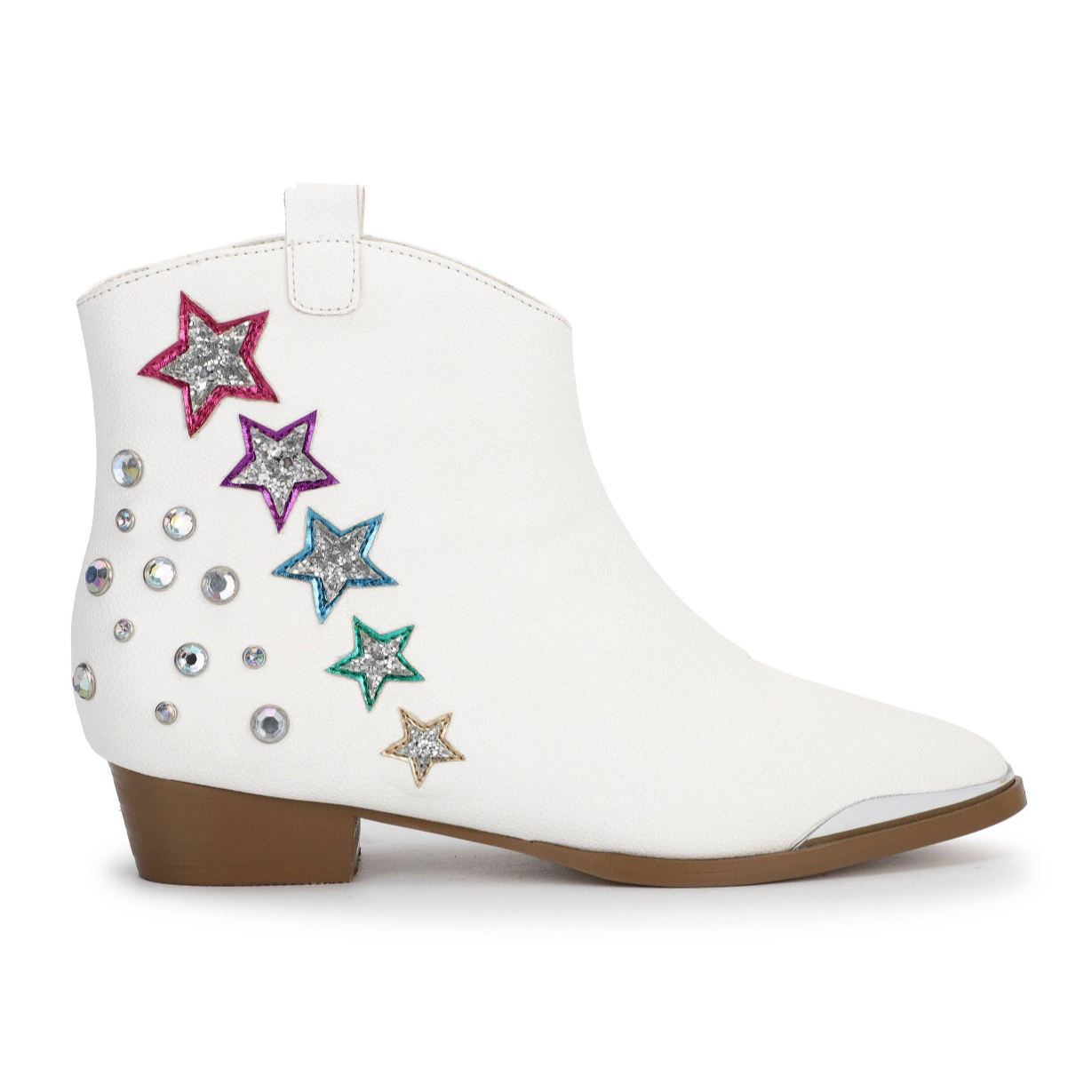 miss dallas shooting star boot | metallic star