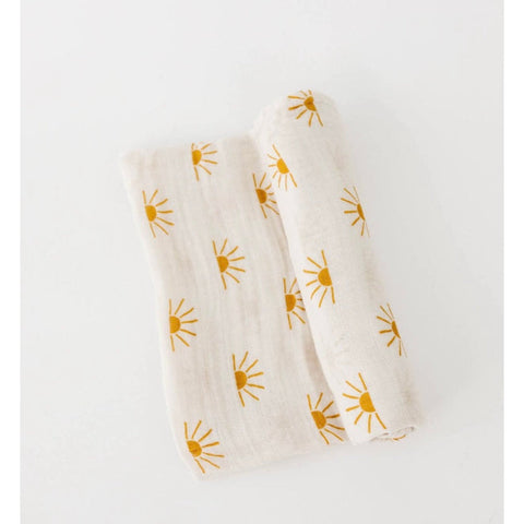 organic muslin swaddle blanket | sunshine