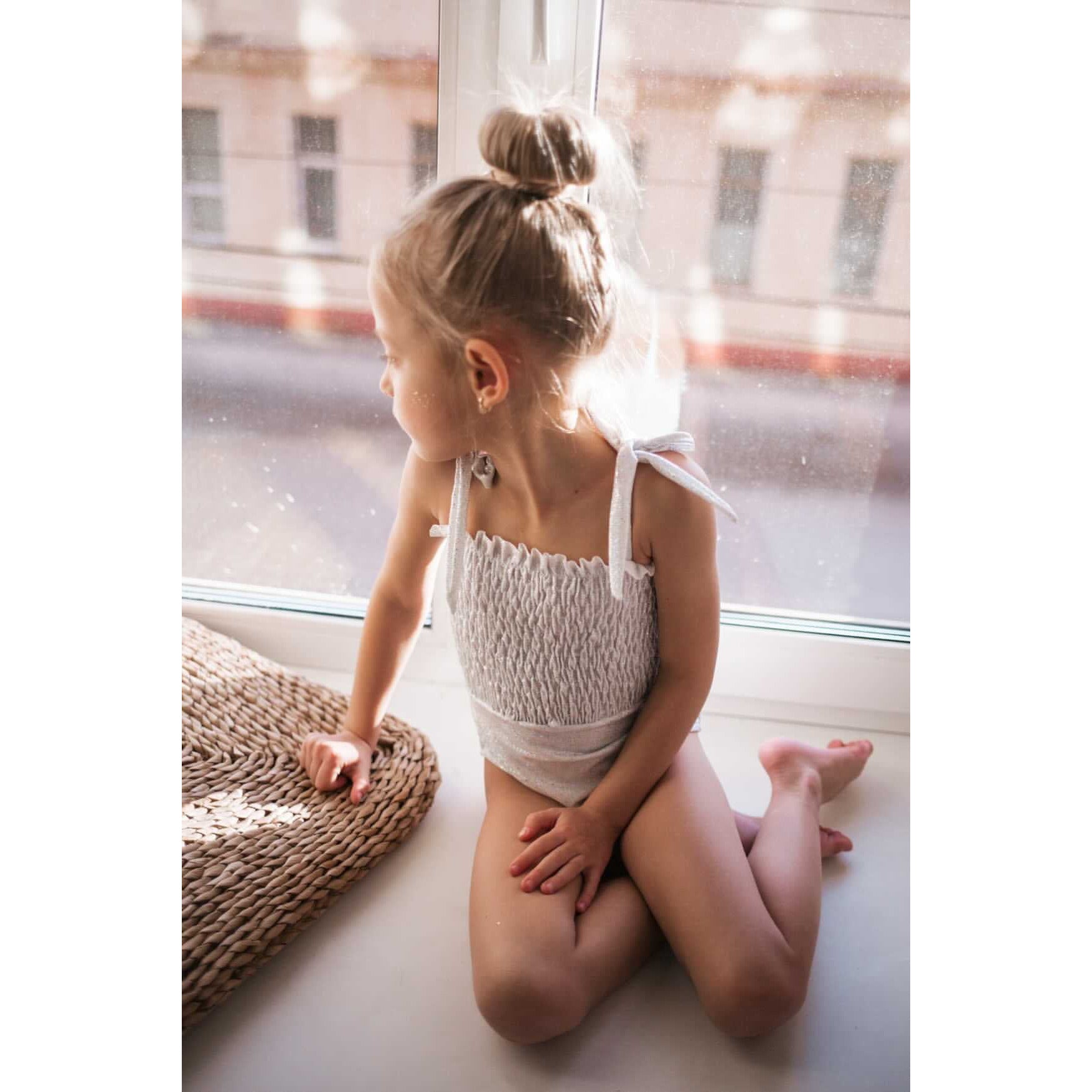 amalia glitter swimsuit in white