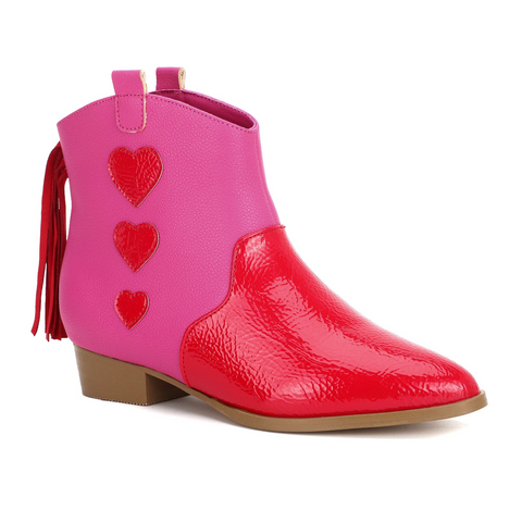 miss dallas heart boot | pink