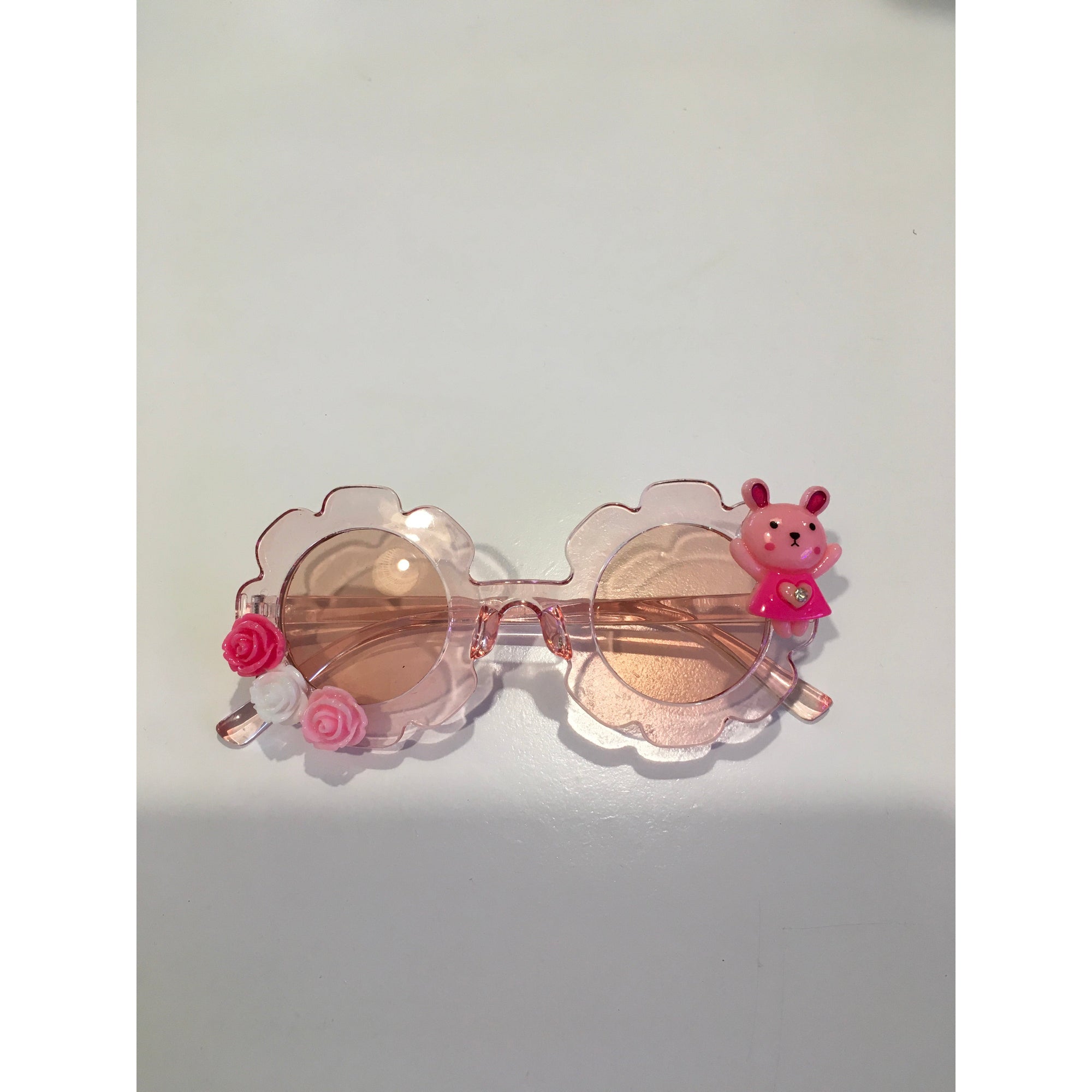 Flower bunny sunglasses in pink