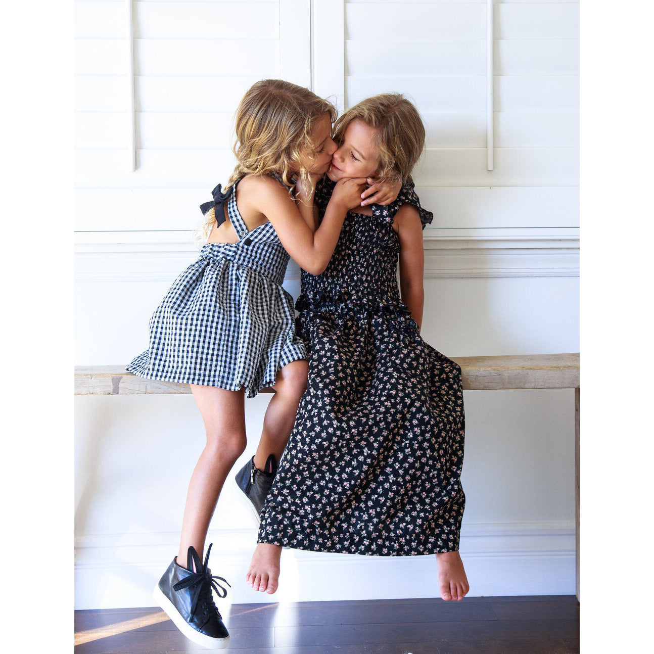 jessica short set in black gingham
