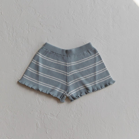 kealia knit shorts in blue