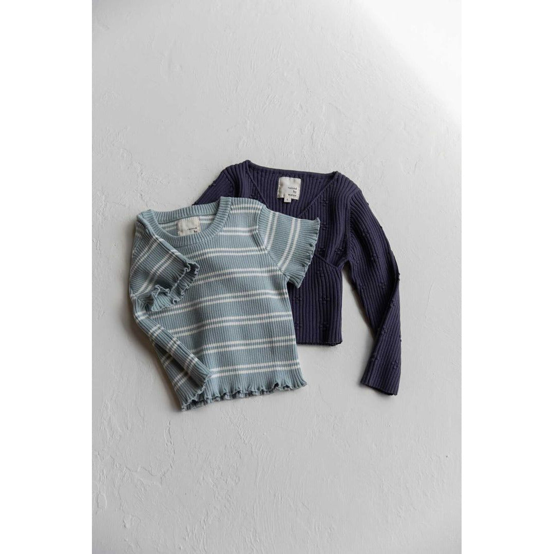 kealia knit top in blue