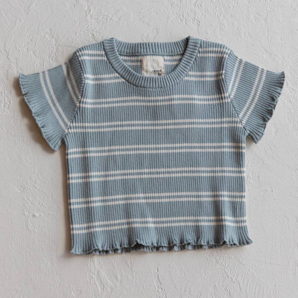 kealia knit top in blue