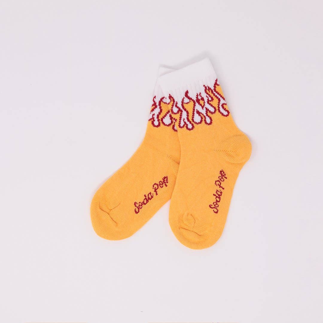 kids flame socks