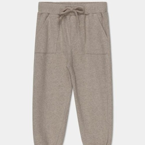 kids knit bottoms in beige