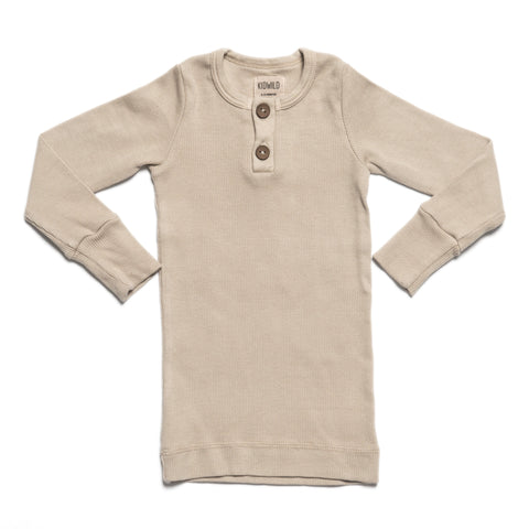 kid wild organic vintage long sleeve top in oatmeal