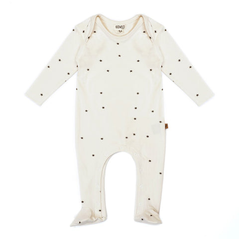 kid wild snap organic footed jumpsuit in star