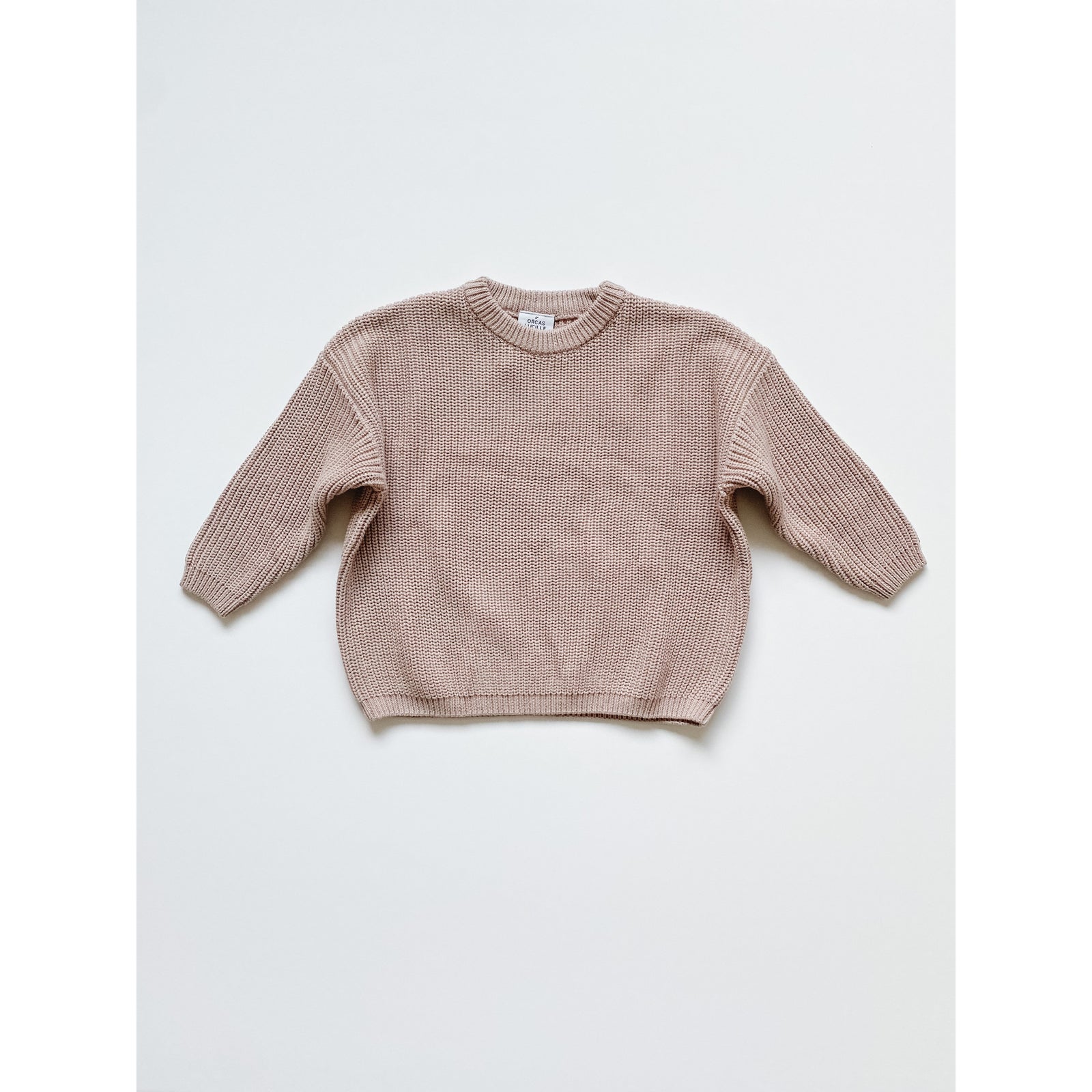 knit pullover in taupe