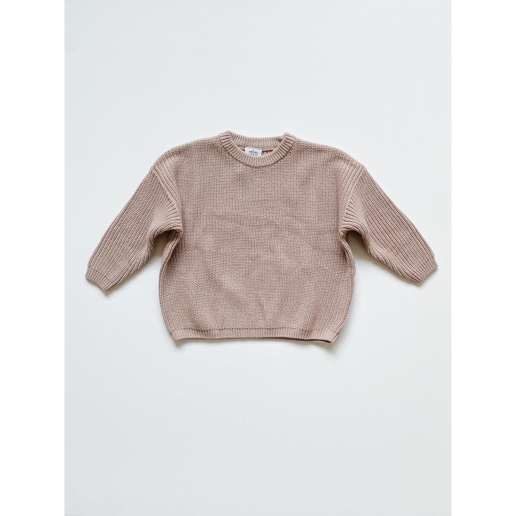 knit pullover in taupe