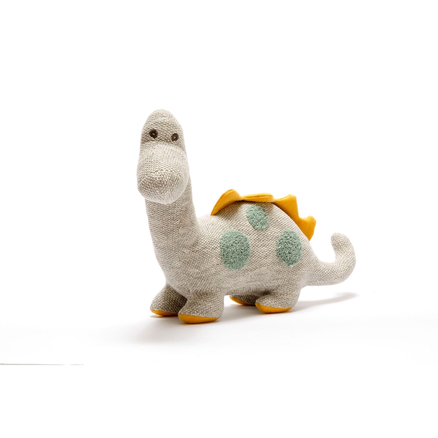 large organic cotton diplodocus plush toy