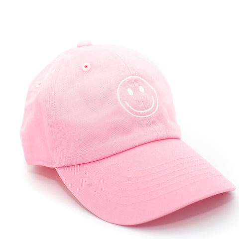 light pink smiley face hat