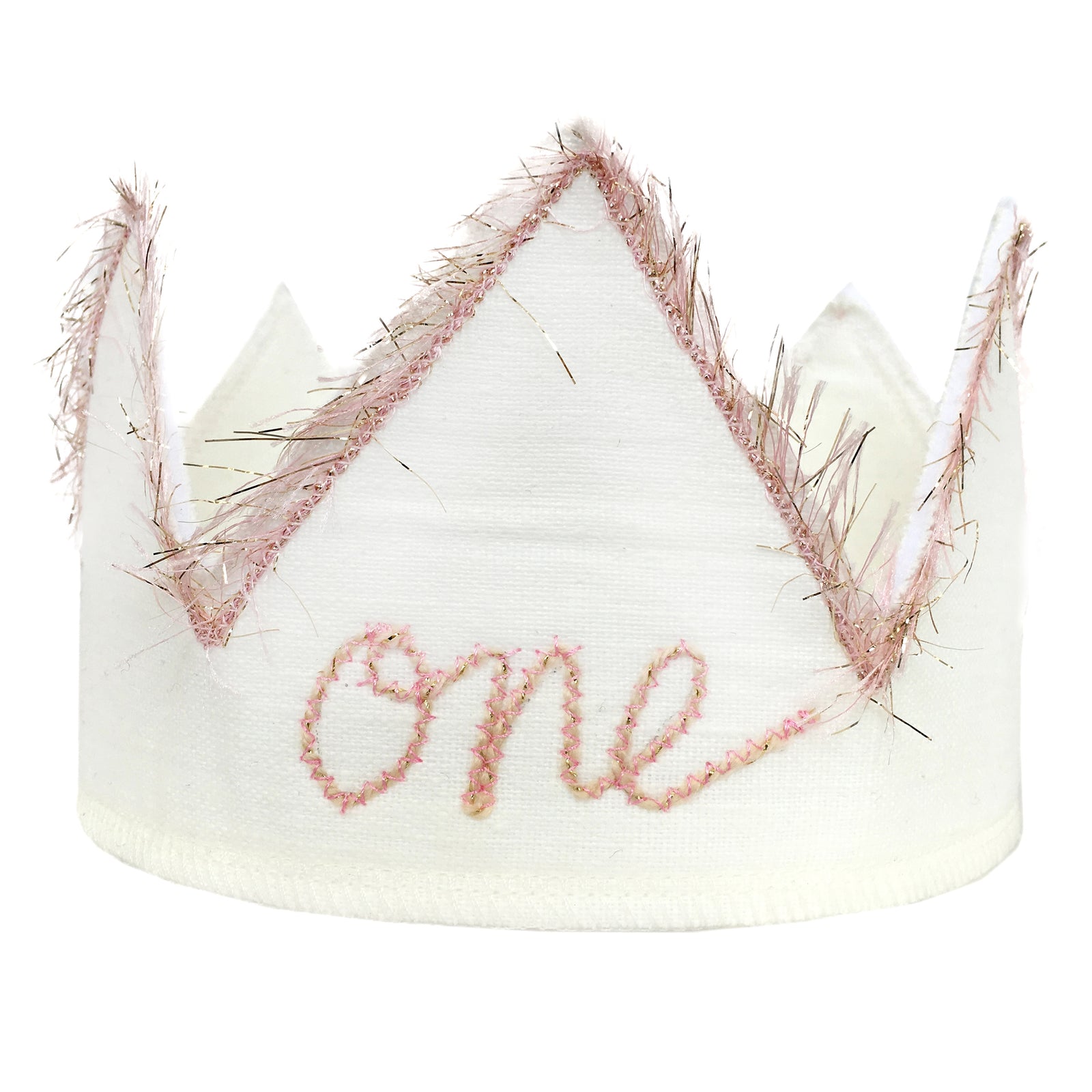 linen crown in blush