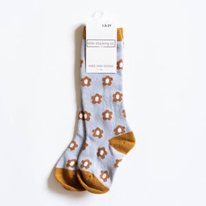 little stocking co. flower power knee high socks