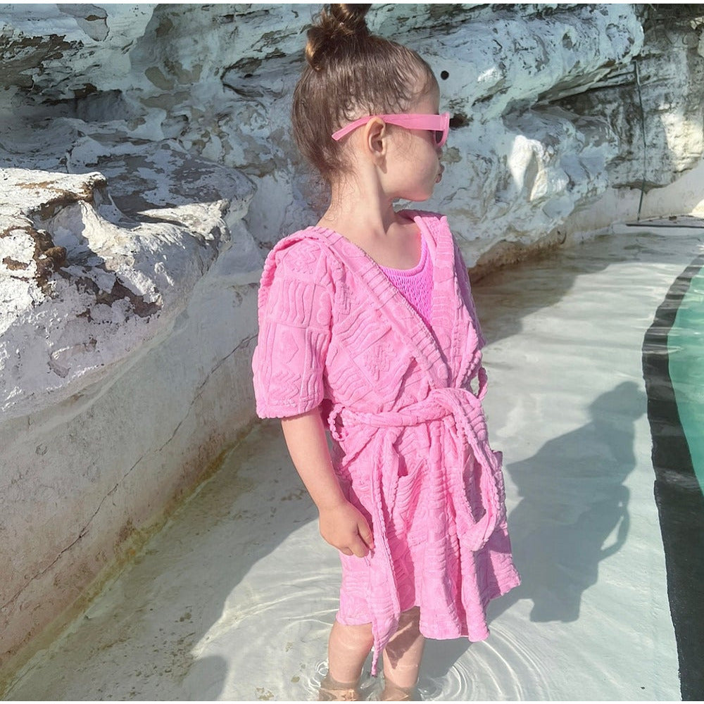 lolly beach robe in cotton candy