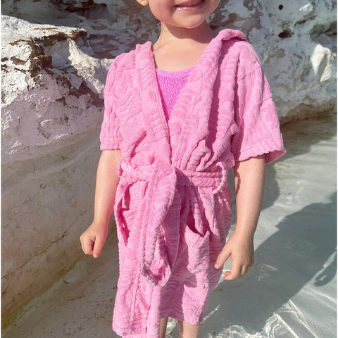 lolly beach robe in cotton candy