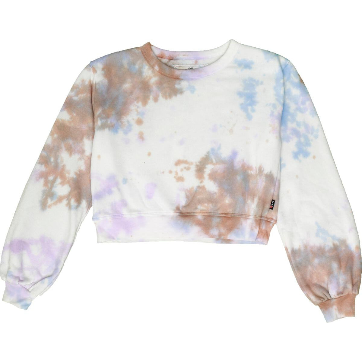 long puff sleeve tie dye sweatshirt