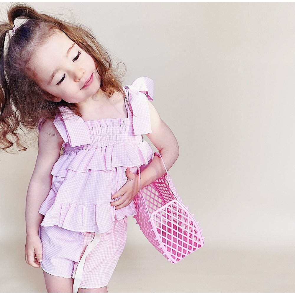 lovely little set in pink gingham