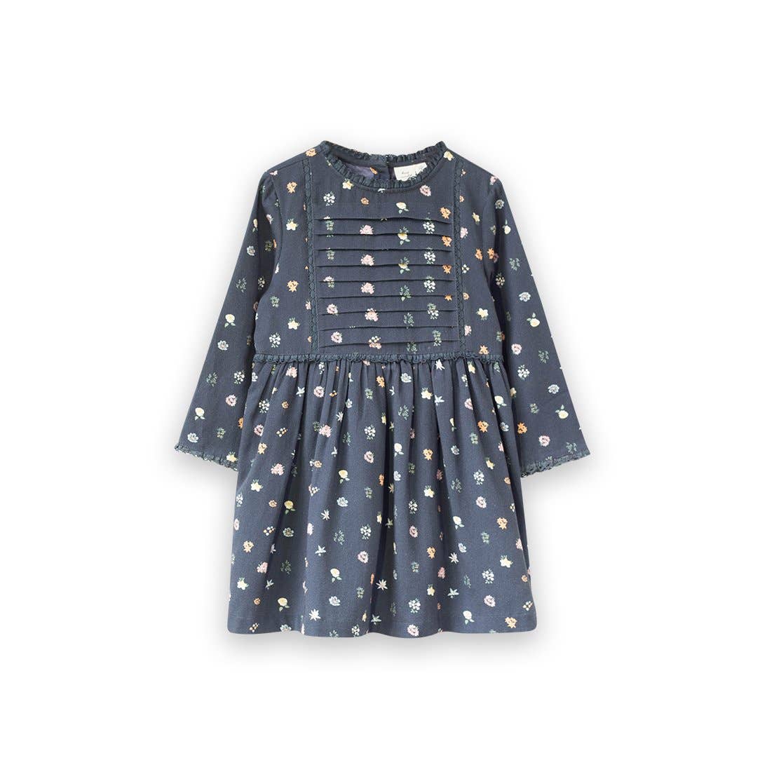 lulu dress in navy floral