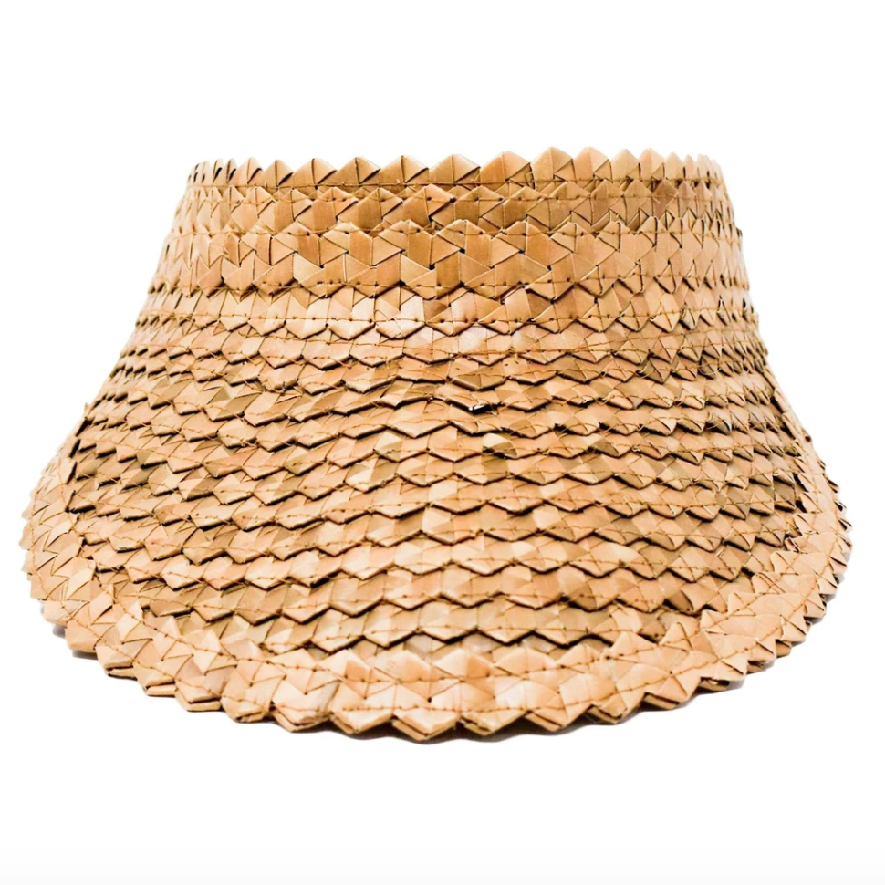 mama straw visor in caramel