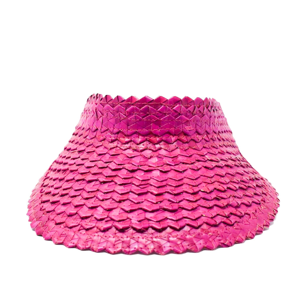 mama straw visor in pink