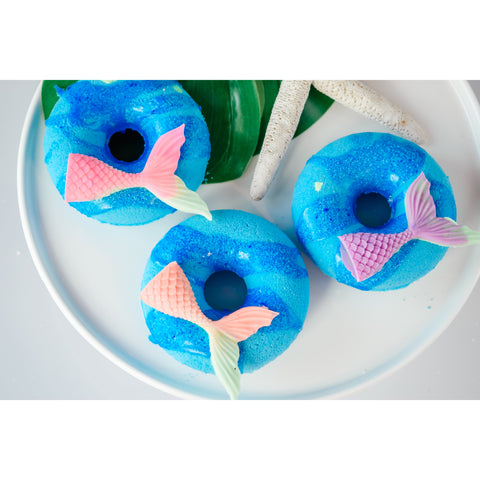 mermaid tail donut bath bomb