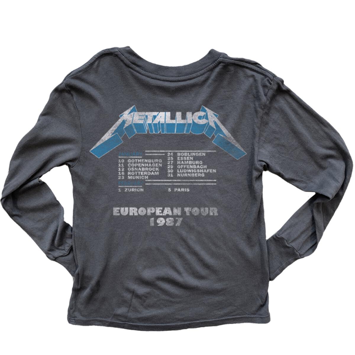 metallica unisex long sleeve tee