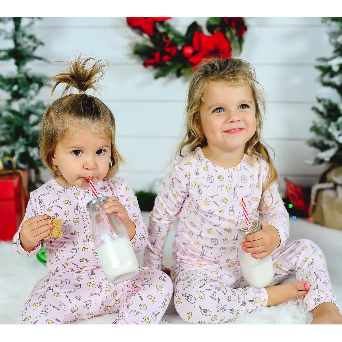 milk n cookies bamboo pajamas in pink