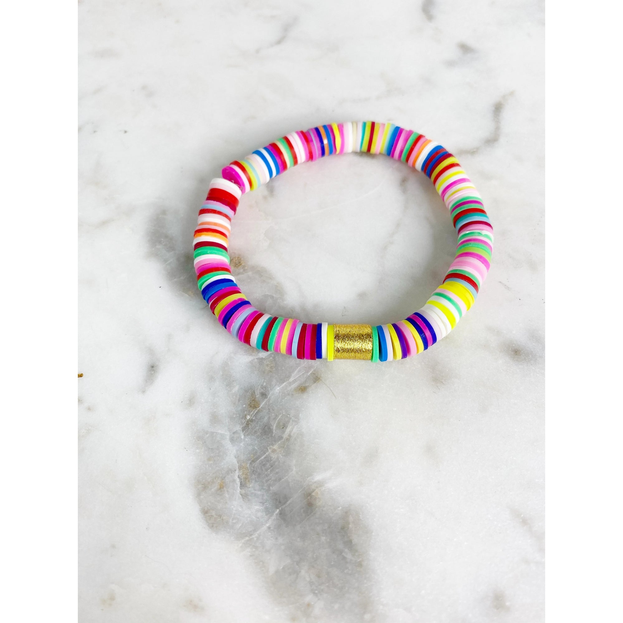 multi rainbow color pop bracelet