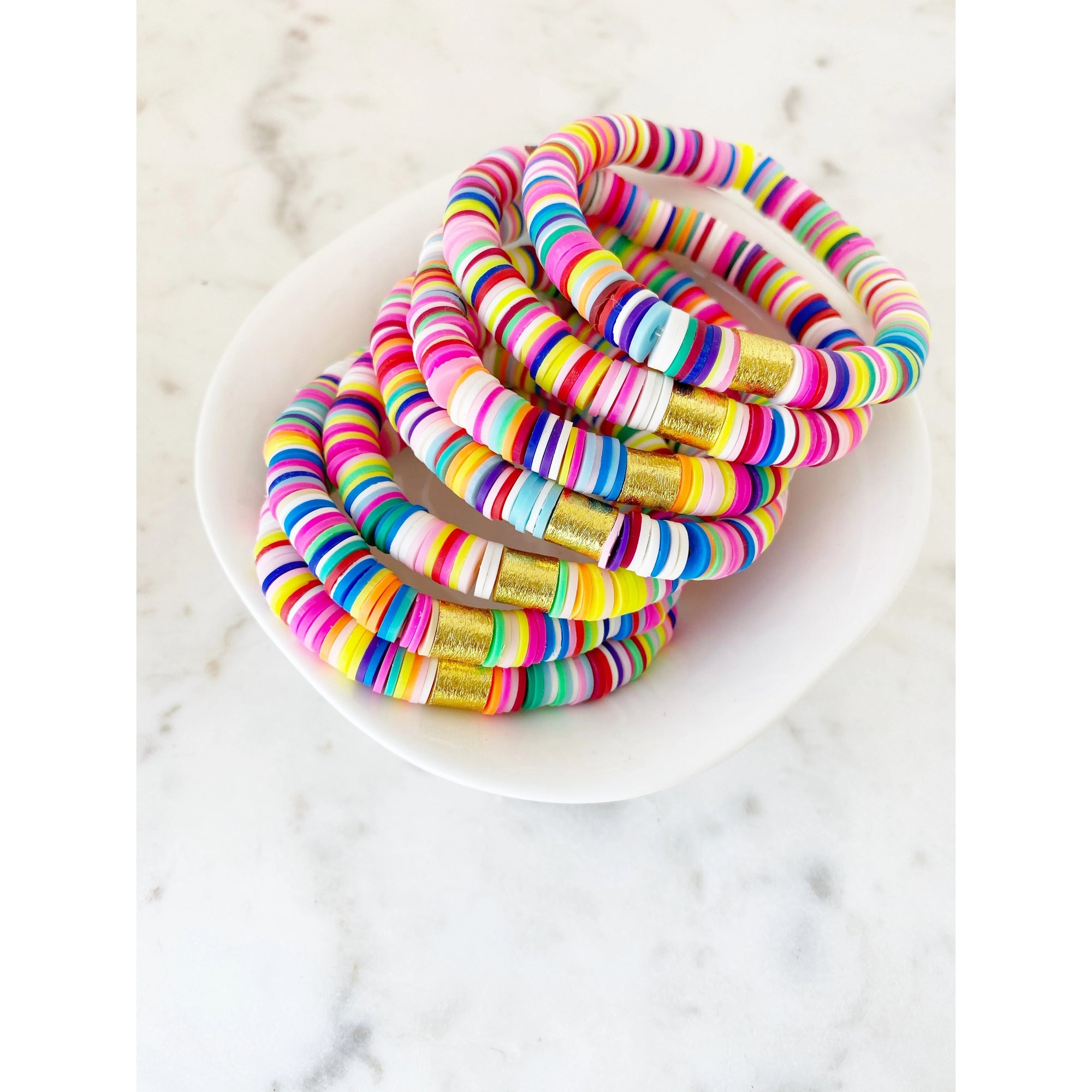 multi rainbow color pop bracelet