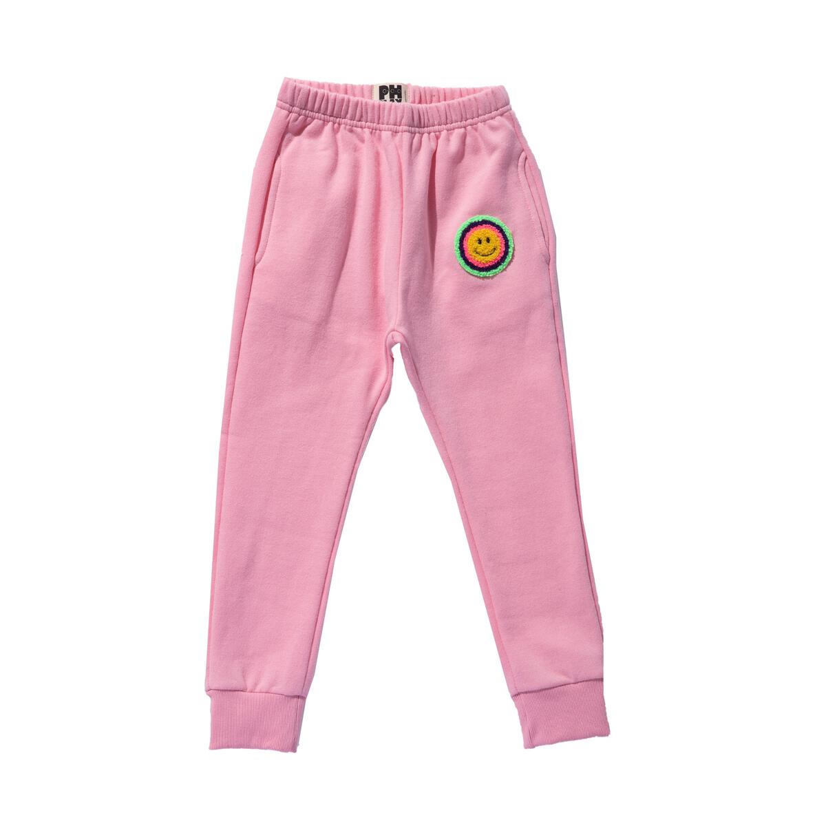 multi smile sweatpants | pink