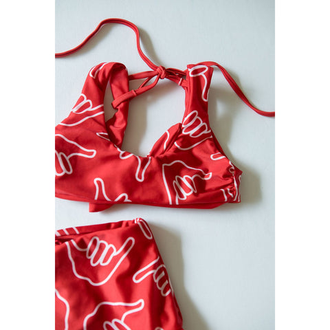 Girl's Bikini Separates in Red Shaka