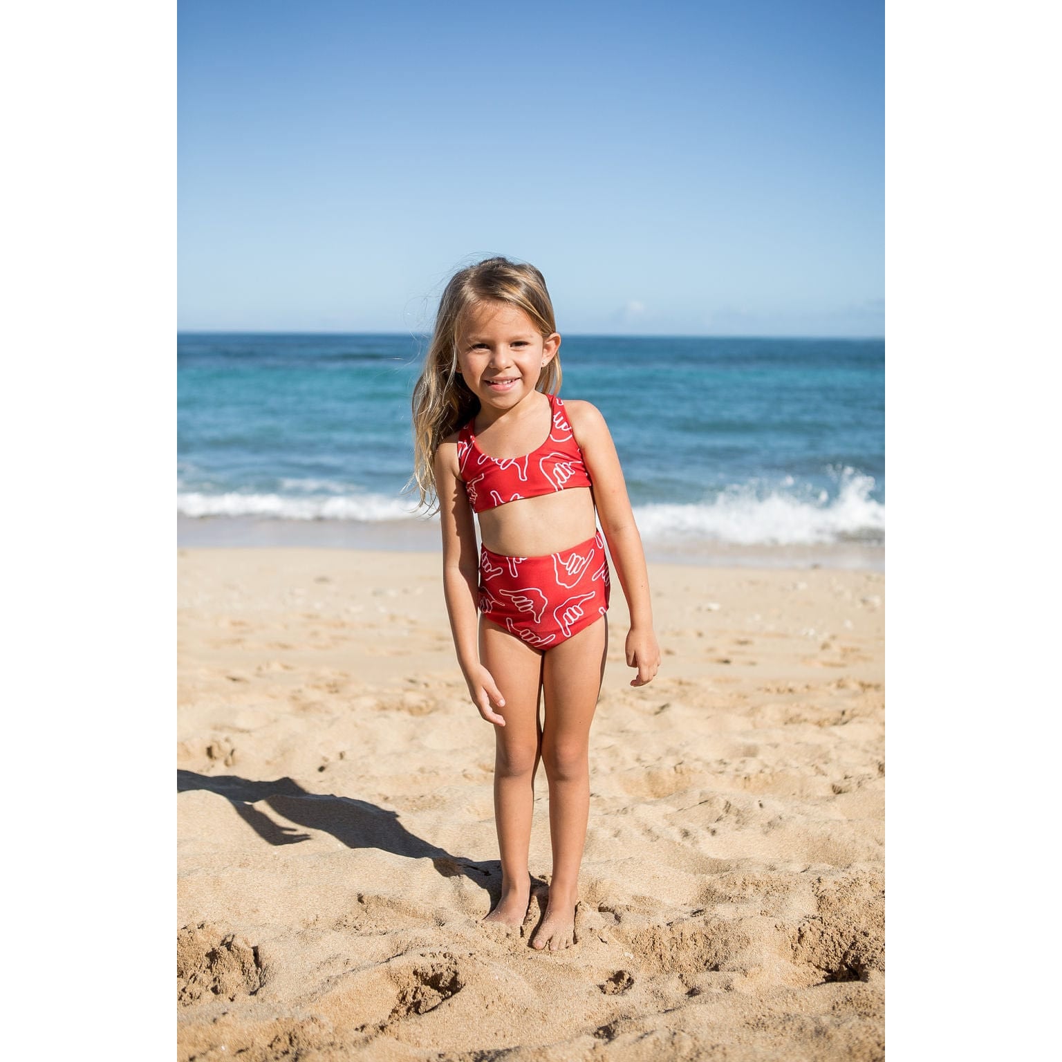 Girl's Bikini Separates in Red Shaka - elfin los angeles