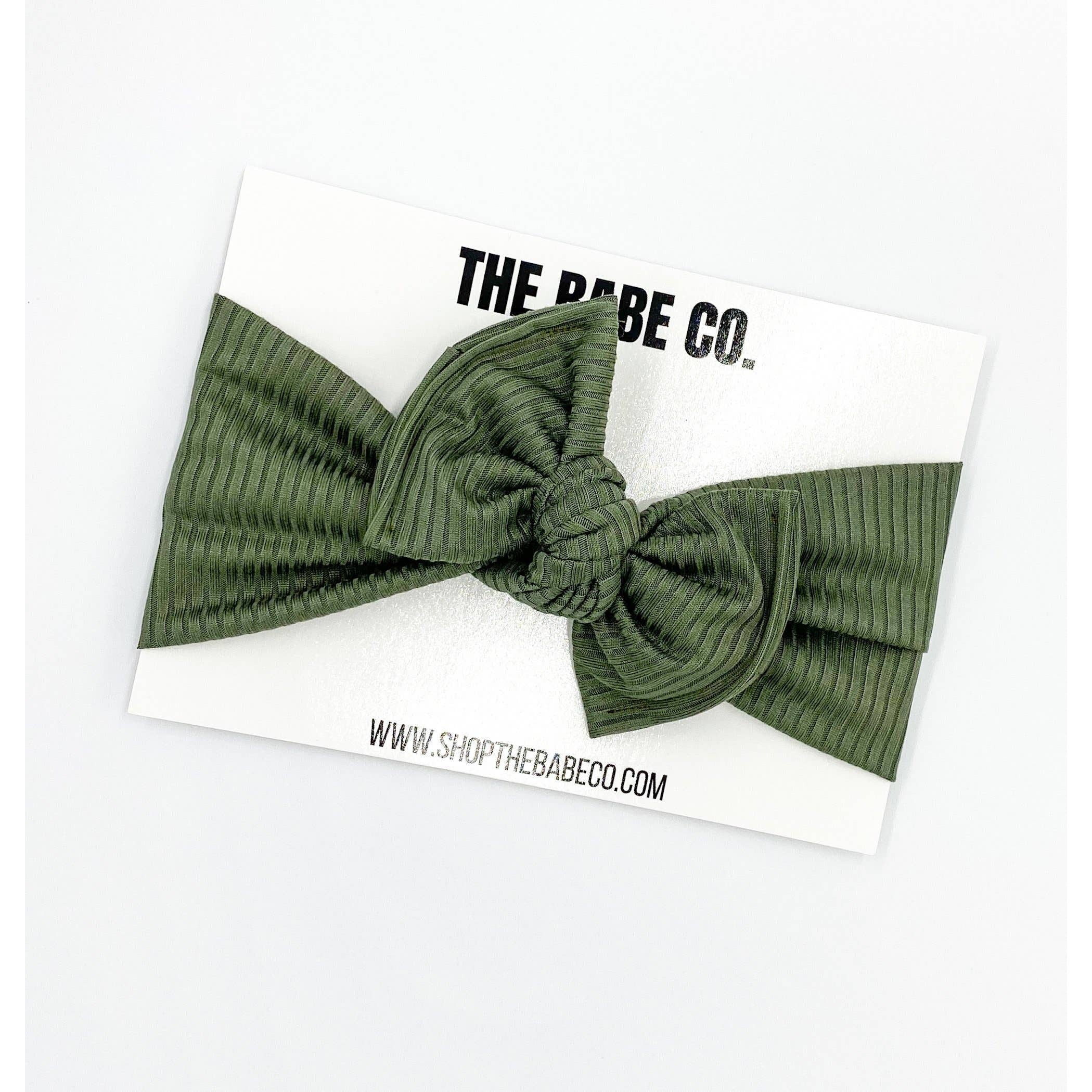 olive knotted headband