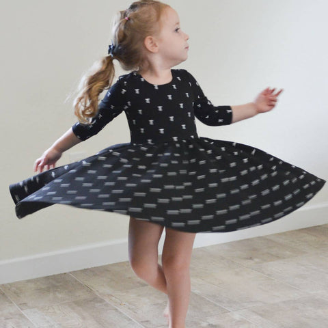 olliejay autumn dress in vintage bow - PREORDER, SHIPS OCT 5