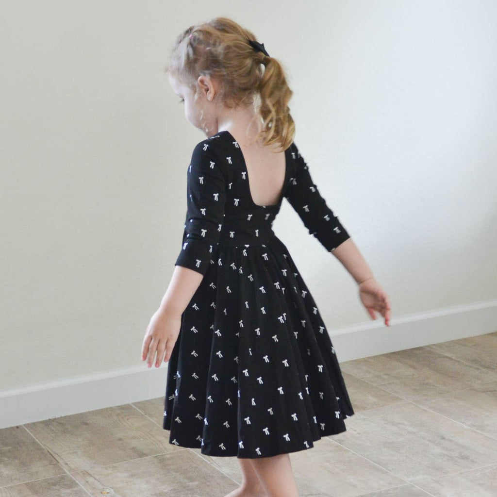 olliejay autumn dress in vintage bow - PREORDER, SHIPS OCT 5