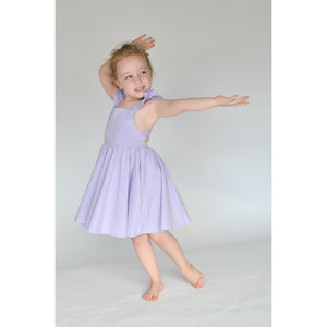 olliejay lavendar ruffle tank dress