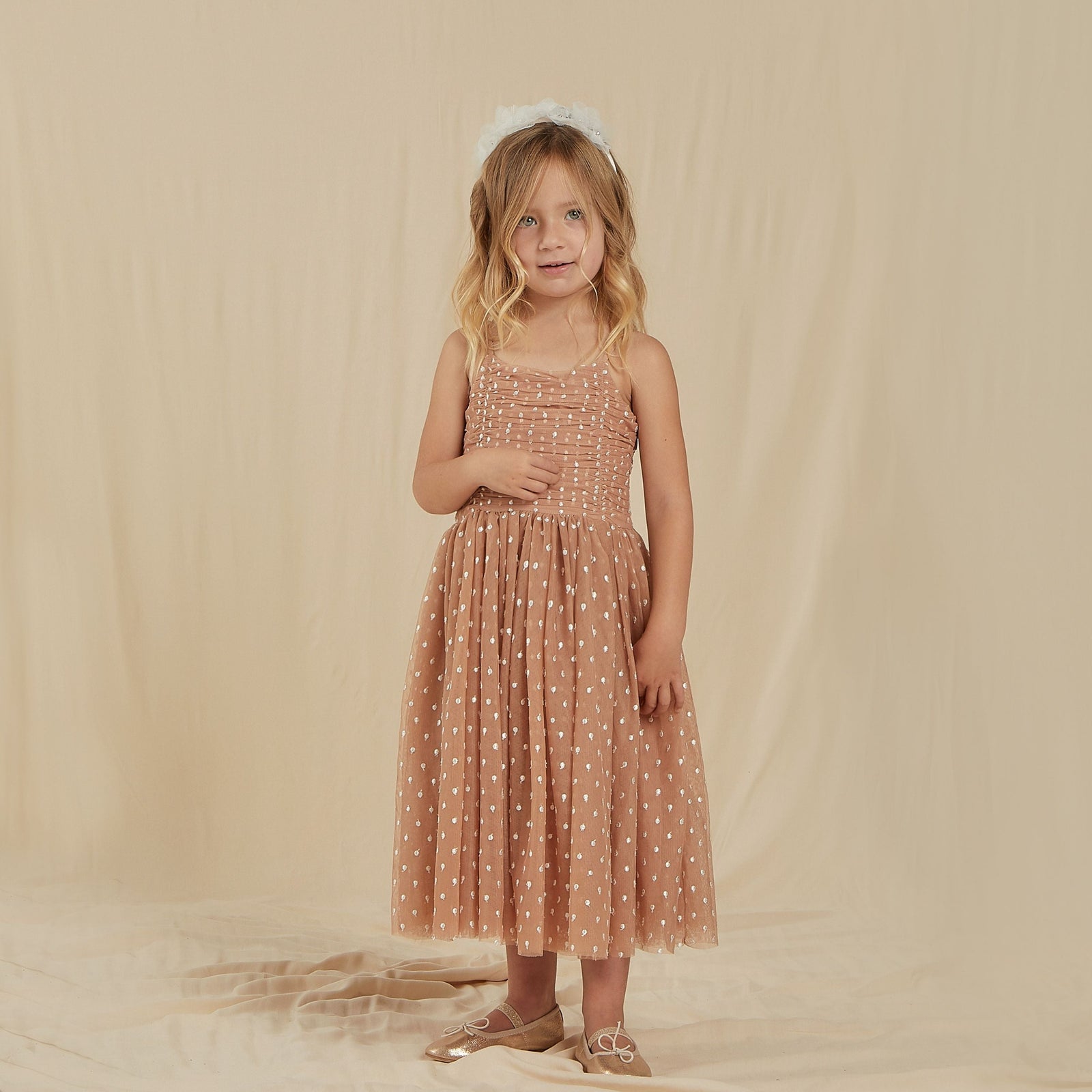 witley dress in apricot