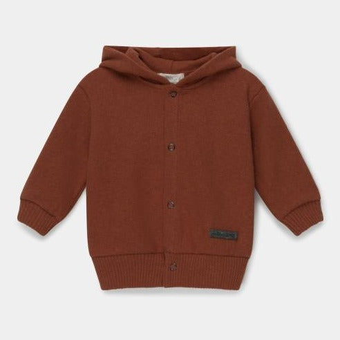 hooded baby sweater jacket in brown