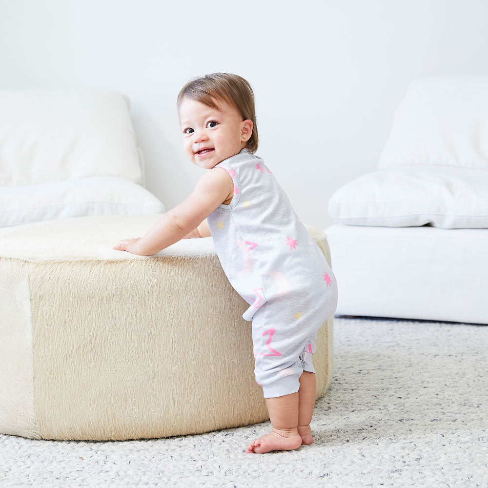Baby Slub Rib Moon & Star Tank Romper-Whim-zzz
