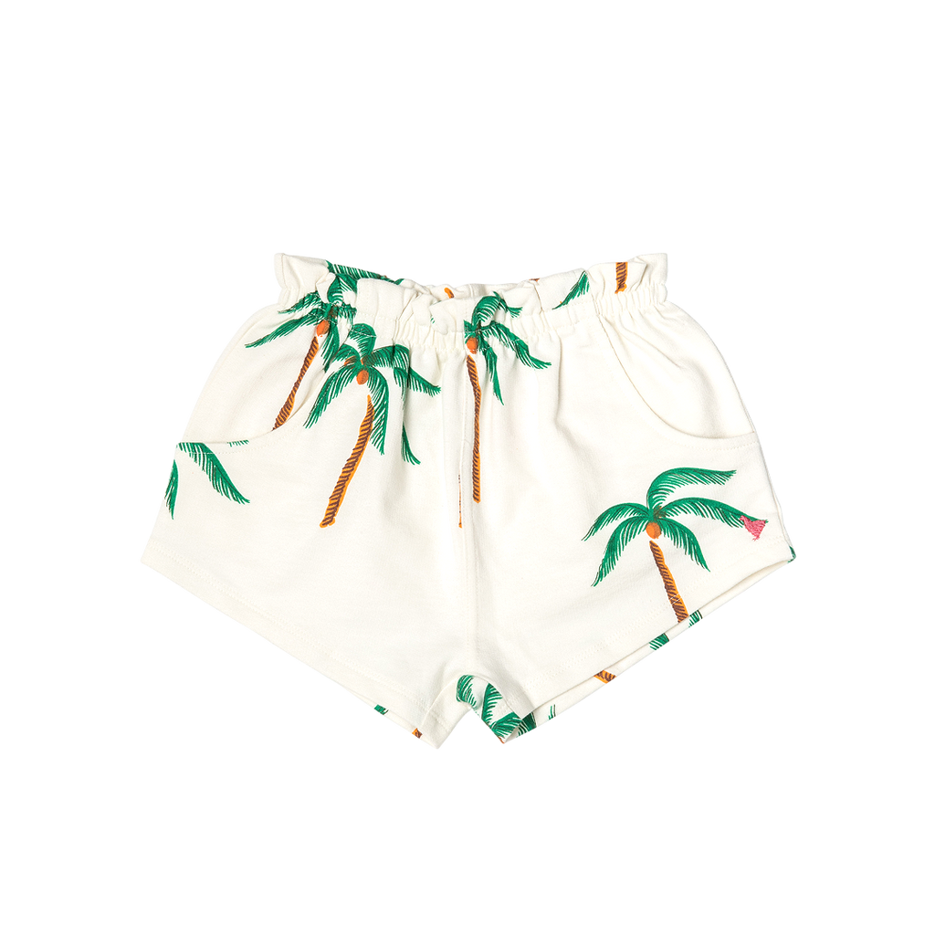 theodore shorts | cream palm trees