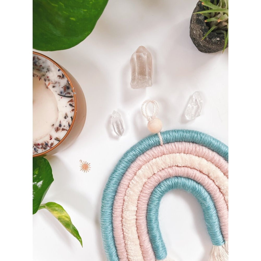 pastel wall rainbow